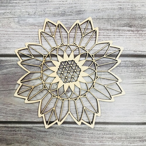 Tree of Life Wood Wall Hanging Laser Cut Wooden Wall Art Sacred Geometry Yoga Studio Unique Handmade Spiritual Gift Home Decor