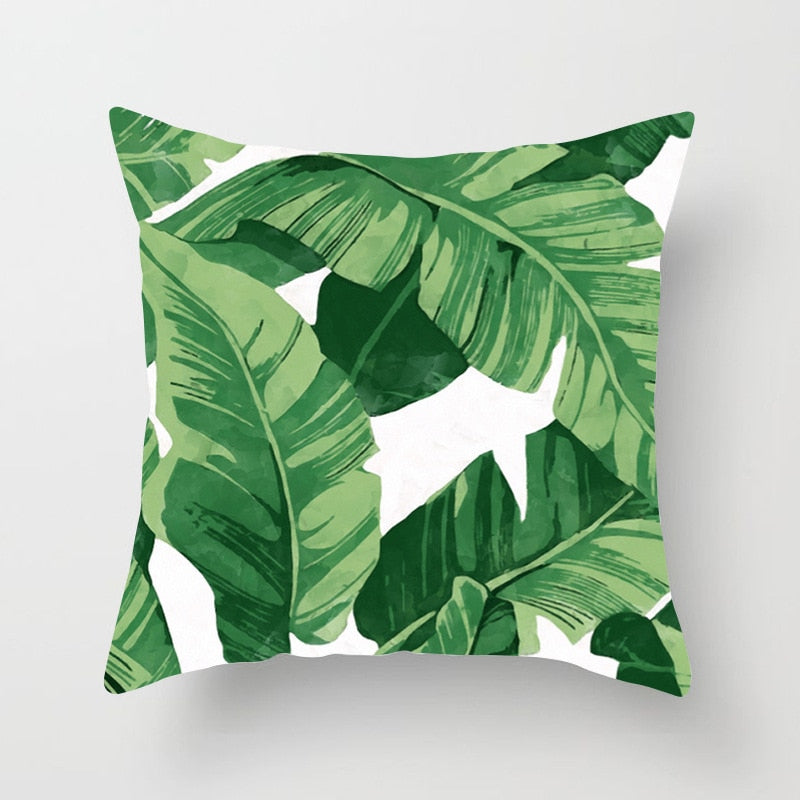 Tropical Leaf Cactus Monstera Cushion Cover 45*45cm Polyester Throw Pillows Sofa Home Decor Decoration Decorative Pillowcase