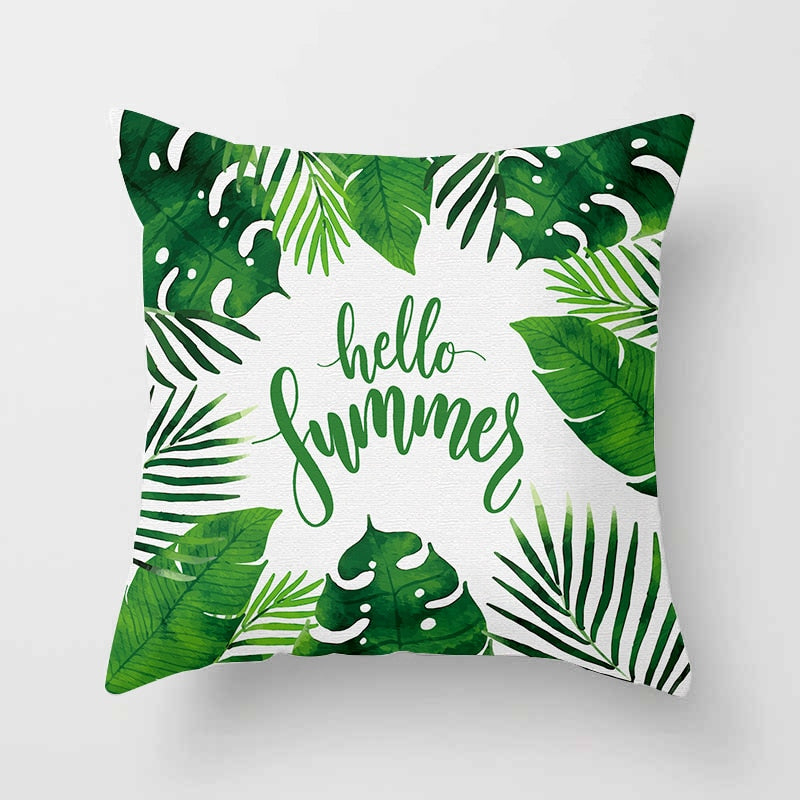 Tropical Leaf Cactus Monstera Cushion Cover 45*45cm Polyester Throw Pillows Sofa Home Decor Decoration Decorative Pillowcase