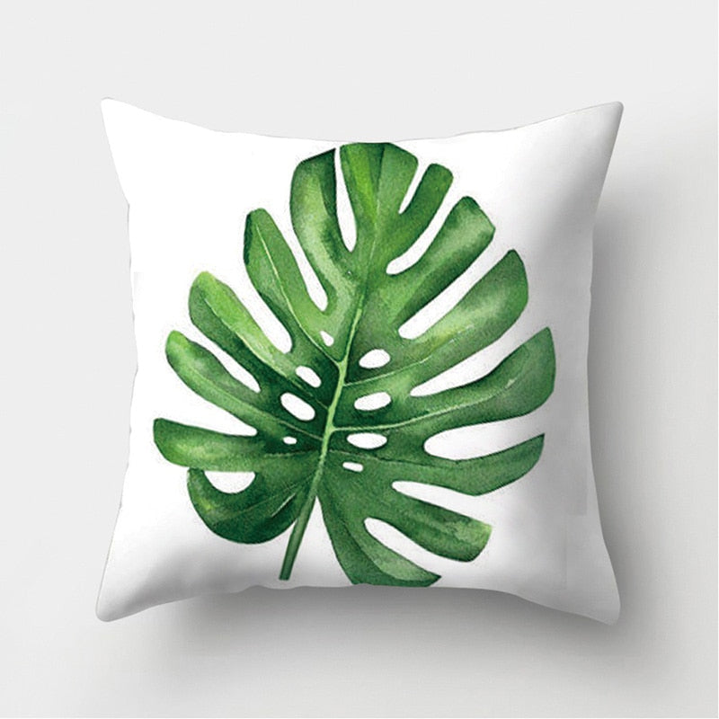 Tropical Leaf Cactus Monstera Cushion Cover 45*45cm Polyester Throw Pillows Sofa Home Decor Decoration Decorative Pillowcase