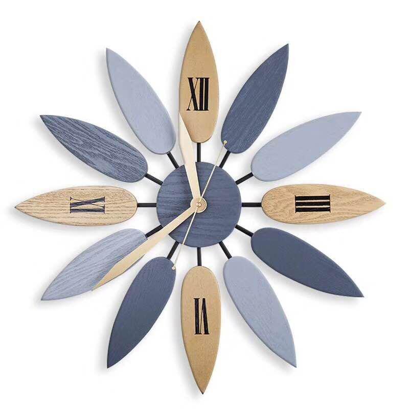 Large Iron Art Wall Clocks Retro Nordic Type Mute Hanger Watch Silent Hanging Wall Clock Home Living Room Bedroom Decor