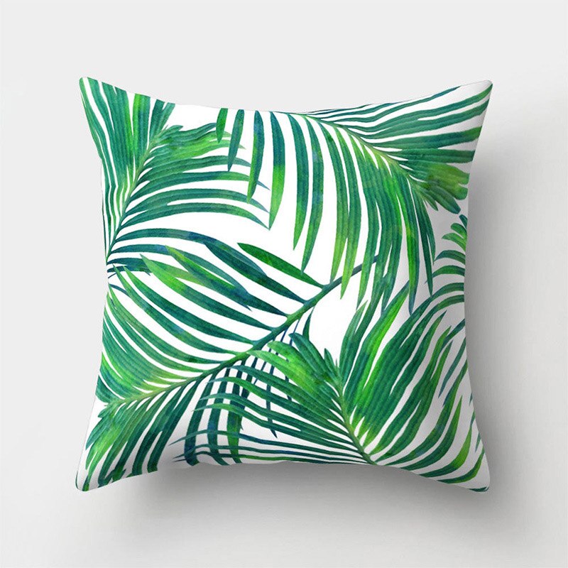 Tropical Leaf Cactus Monstera Cushion Cover 45*45cm Polyester Throw Pillows Sofa Home Decor Decoration Decorative Pillowcase