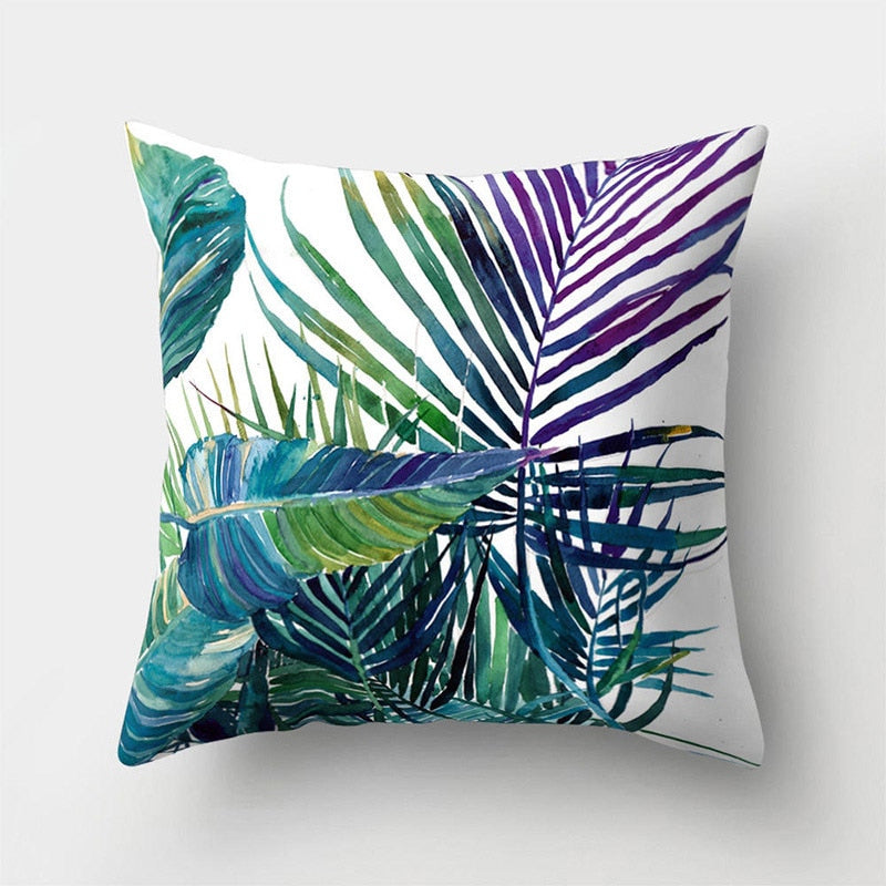 Tropical Leaf Cactus Monstera Cushion Cover 45*45cm Polyester Throw Pillows Sofa Home Decor Decoration Decorative Pillowcase