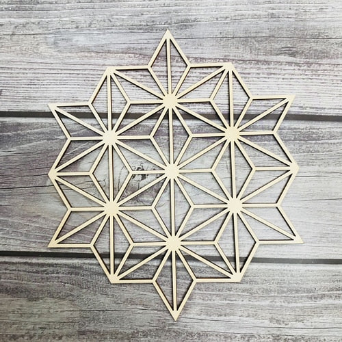 Tree of Life Wood Wall Hanging Laser Cut Wooden Wall Art Sacred Geometry Yoga Studio Unique Handmade Spiritual Gift Home Decor