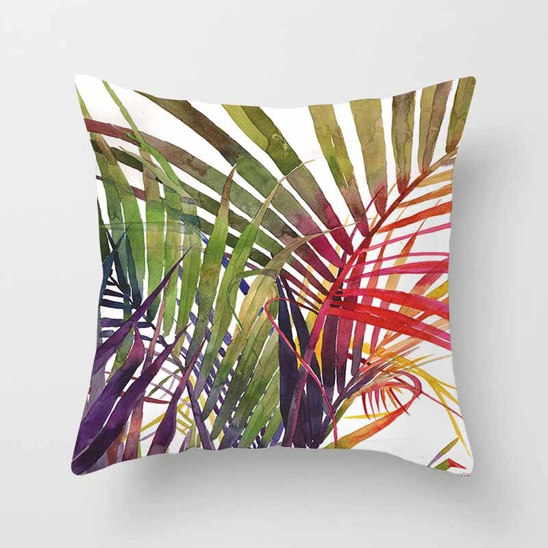 Tropical Leaf Cactus Monstera Cushion Cover 45*45cm Polyester Throw Pillows Sofa Home Decor Decoration Decorative Pillowcase