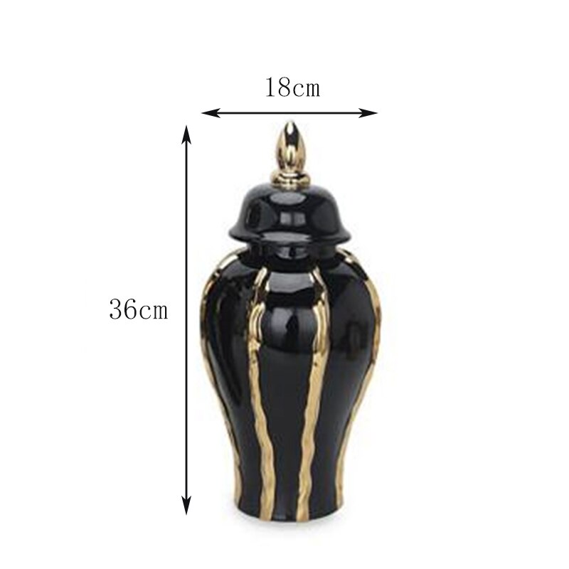 Upscale Gold Plated Ceramic Vase Home Accessories Decorative Jars European Classical Dining Table Decor Desktop Flower Vases