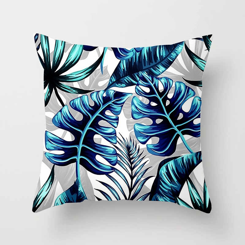 Tropical Leaf Cactus Monstera Cushion Cover 45*45cm Polyester Throw Pillows Sofa Home Decor Decoration Decorative Pillowcase