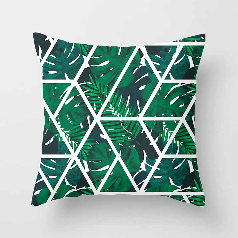 Tropical Leaf Cactus Monstera Cushion Cover 45*45cm Polyester Throw Pillows Sofa Home Decor Decoration Decorative Pillowcase