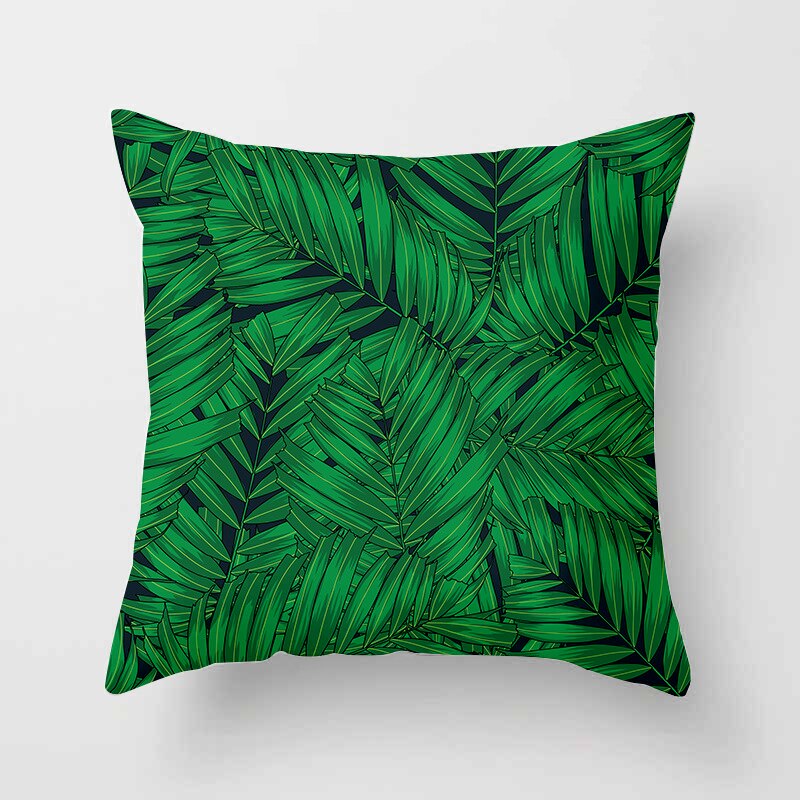 Tropical Leaf Cactus Monstera Cushion Cover 45*45cm Polyester Throw Pillows Sofa Home Decor Decoration Decorative Pillowcase