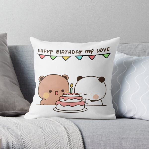 Panda bear hug Bubu duda Mochi Peach Cat Throw Pillow Bedroom Sofa Anime Bed Fashion Pillowcase