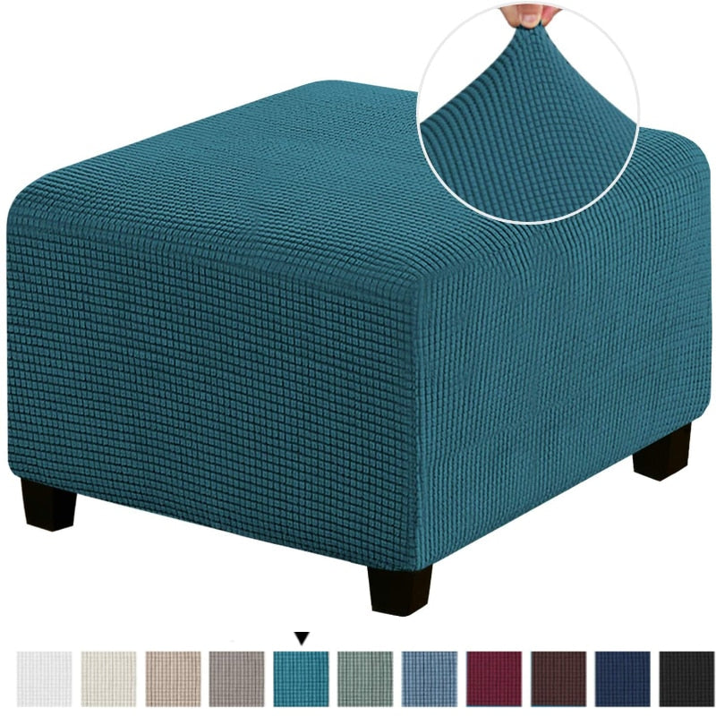 3 Sizes Square Jacquard Durable Customized Stretch Footrest Ottoman Cover Folding Storage Stool Furniture Protector Slipcover wall decor living room modern decor styles modern home room design modern home styling