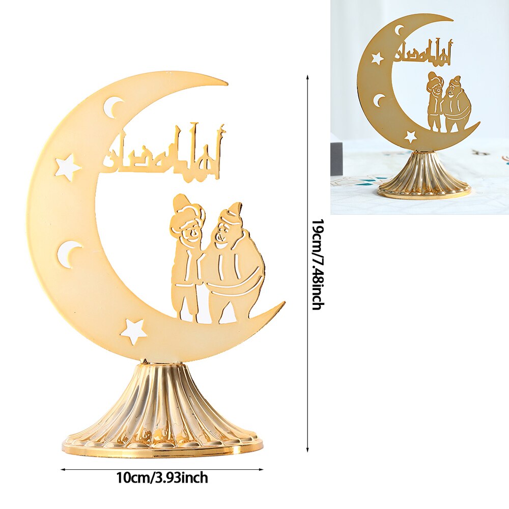 EID Mubarak Metal Dessert Nuts Tray Incense Burner  Islam Muslim Festival Party Ornaments Star Moon Ramadan Decorations for Home