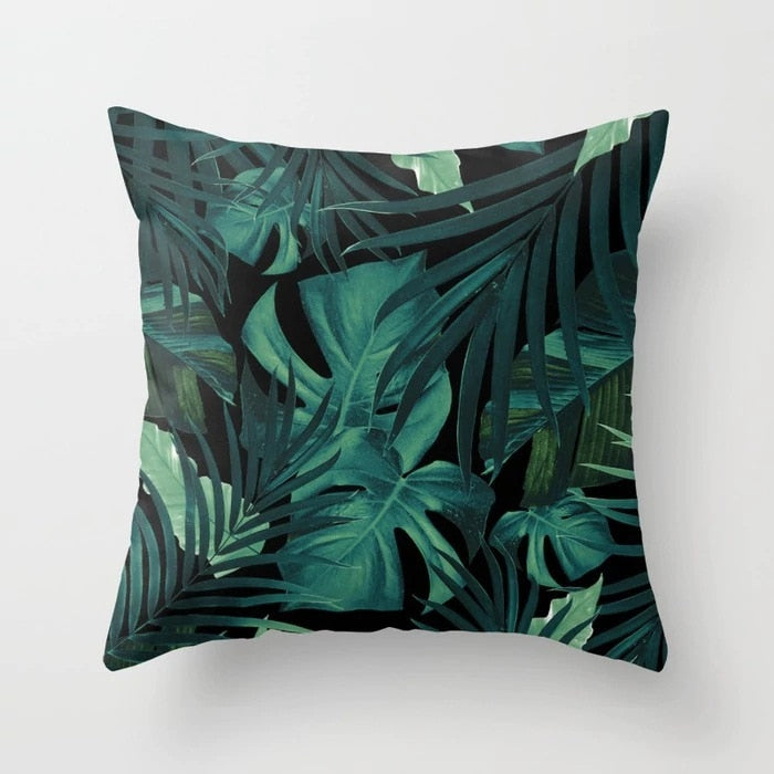 Tropical Leaf Cactus Monstera Cushion Cover 45*45cm Polyester Throw Pillows Sofa Home Decor Decoration Decorative Pillowcase