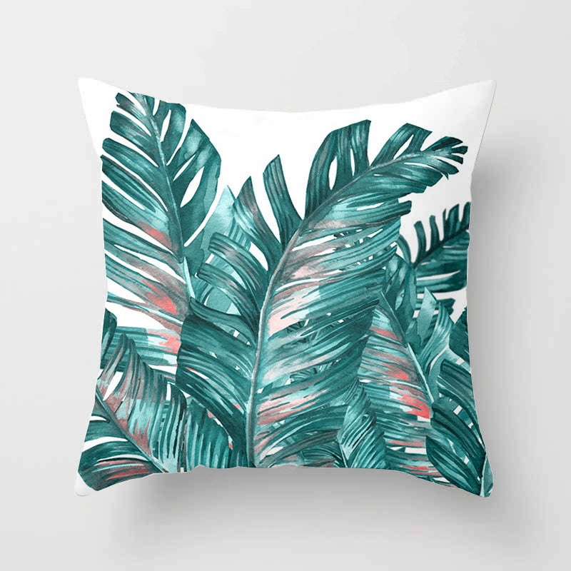 Tropical Leaf Cactus Monstera Cushion Cover 45*45cm Polyester Throw Pillows Sofa Home Decor Decoration Decorative Pillowcase