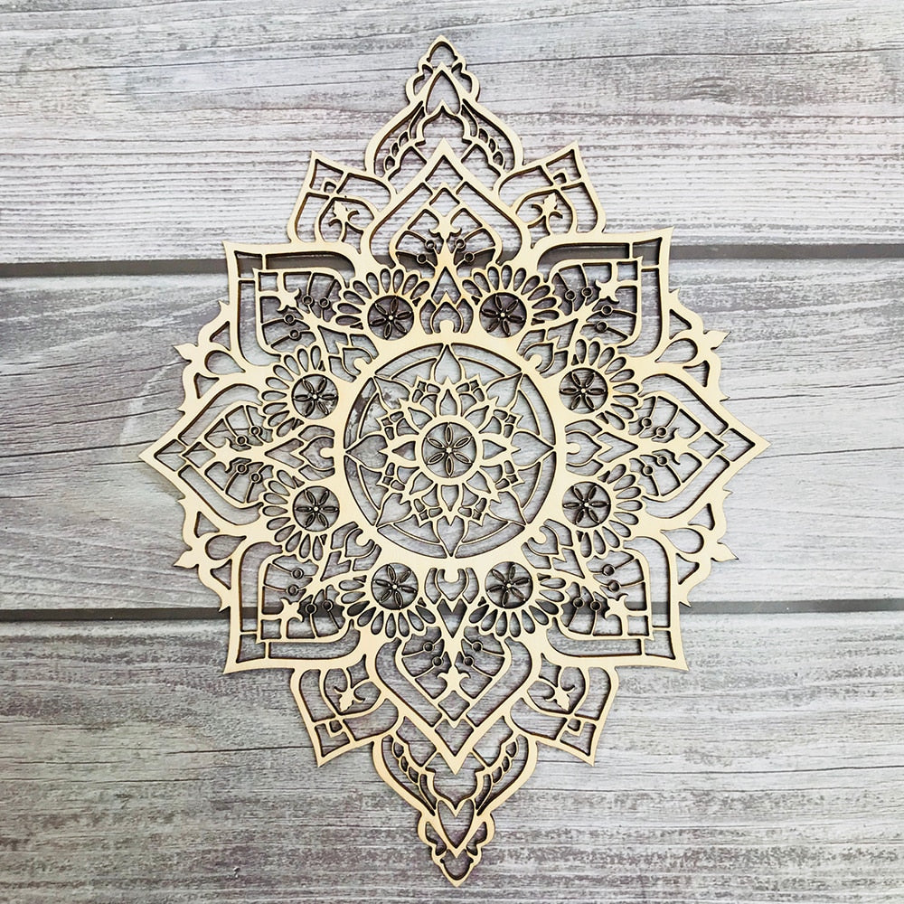 Tree of Life Wood Wall Hanging Laser Cut Wooden Wall Art Sacred Geometry Yoga Studio Unique Handmade Spiritual Gift Home Decor