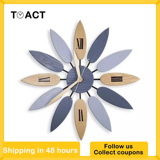 Large Iron Art Wall Clocks Retro Nordic Type Mute Hanger Watch Silent Hanging Wall Clock Home Living Room Bedroom Decor