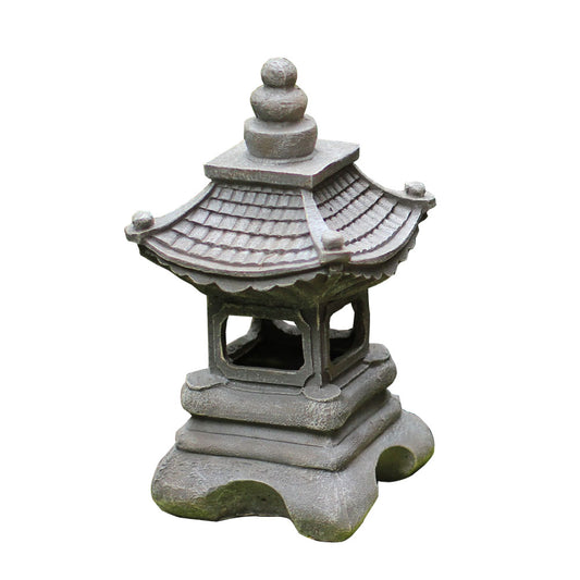 Japanese Style Outdoor Floor Courtyard  Resin Solar Lamp Palace Lanterns Landscape Lights Home Gardening Decoration Zen